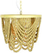 Plafondlamp DKD Home Decor Metaal Bruin Geel 50 W Hout MDF (35 x 35 x 95 cm)