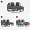 vidaXL - Loungebed - voor - buiten - zonder - luifel - poly - rattan - zwart
