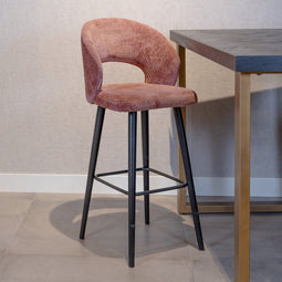 Barkruk Savoy | Kookeiland of Bartafel | Rosé Chenille