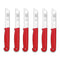 Solingen Kartelmes – Tomatenmes met Kartel – RVS – 18,5 cm met Blade Cover – Rood – 6 stuks