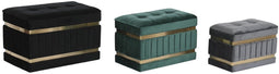Kruk DKD Home Decor Zwart Gouden Groen Donker grijs Hout MDF 70 x 40 x 43 cm