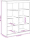 vidaXL - Dressoir - met - LED-verlichting - 81x37x100 - cm - sonoma - eikenkleurig