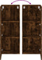 vidaXL - Tv-wandmeubel - 40,5x30x102 - cm - bewerkt - hout - gerookt - eikenkleurig