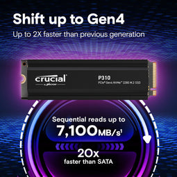 Crucial P310 - M.2 SSD 4TB - PCIe 4.0 7100MB/s met heatsink