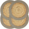vidaXL - Placemats - 4 - st - rond - 38 - cm - jute - olijfgroen
