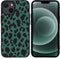 iMoshion Hoesje Geschikt voor iPhone 13 Mini Hoesje Siliconen - iMoshion Design hoesje - Zwart / Meerkleurig / Groen / Green Leopard