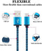 Fast Charge Android Autolader, 3.4A Autolader Adapter met 6ft Nylon Gevlochten Micro USB Kabel Snelle Sync Oplaadkabel