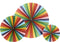 Waaier Papier Multi Kleuren, Set van 3