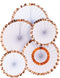 Waaier Rose Goud Set Van 5st.