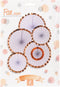 Waaier Rose Goud Set Van 5st.