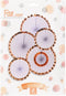 Waaier Rose Goud Set Van 5st.