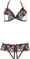 Waanzinnige sexy BH setje, Zwart/ Rood (S/M)