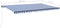 vidaXL - Luifel - handmatig - uittrekbaar - 500x350 - cm - blauw - en - wit