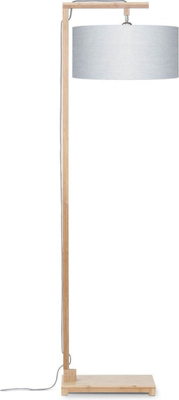 GOOD&MOJO Vloerlamp Himalaya - Bamboe/Lichtgrijs - Ø47cm - Scandinavisch,Bohemian - Staande lampen voor Woonkamer - Slaapkamer