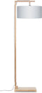 GOOD&MOJO Vloerlamp Himalaya - Bamboe/Lichtgrijs - Ø47cm - Scandinavisch,Bohemian - Staande lampen voor Woonkamer - Slaapkamer