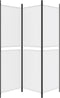 vidaXL - Kamerscherm - met - 3 - panelen - 150x180 - cm - stof - wit