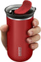 Wacaco Octaroma Lungo - Carmine Red - Nieuw - Thermosbeker - Thermosfles - Thermoskan - Drinkbeker - Bierpul -Pipamoka serie - Festival - Camping - Cadeau voor hem & haar