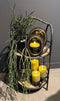 Non-branded Etagère Garson 34 X 67 Cm Staal/nikkel Zwart/bruin
