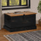 vidaXL - Opbergkist - HALDEN - zwart - 91x48x47 - cm - massief - grenenhout