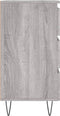 vidaXL - Nachtkastje - 40x35x69 - cm - bewerkt - hout - grijs - sonoma - eikenkleurig