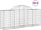 vidaXL - Schanskorven - 15 - st - gewelfd - 200x50x80/100 - cm - ijzer