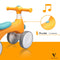 Velaryon Loopfiets - Driewieler - Met Muziek Licht Bellenblaas en Toeter - Oranje - Geschikt van 1 tot 4 jaar (max 20kg)