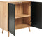BRISTOW - Dressoir - Lichtbruin/Zwart - Hout