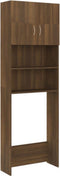 vidaXL - Wasmachinekast - 64x25,5x190 - cm - bruin - eikenkleur