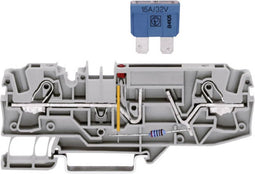 WAGO 2006-1681/1000-413 Zekeringklem 7.50 mm Spanveer Toewijzing: L Grijs 1 stuk(s)