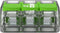 WAGO 221-423 221 Verbindingsklem Flexibel: 0.14-4 mm² Massief: 0.2-4 mm² Aantal polen: 3 50 stuk(s) Transparant, Groen