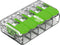 WAGO 221-425 221 Verbindingsklem Flexibel: 0.14-4 mm² Massief: 0.2-4 mm² Aantal polen: 5 25 stuk(s) Transparant, Groen