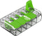 WAGO 221-425 221 Verbindingsklem Flexibel: 0.14-4 mm² Massief: 0.2-4 mm² Aantal polen: 5 25 stuk(s) Transparant, Groen