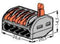 WAGO 222 Lasklem Flexibel: 0.08-4 mm² Massief: 0.08-2.5 mm² Aantal polen: 5 40 stuk(s) Grijs, Oranje