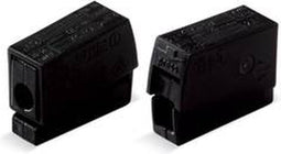 WAGO 224-104 Lampklem Flexibel: 0.5-2.5 mm² Massief: 0.5-2.5 mm² Aantal polen: 2 100 stuk(s) Zwart