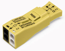 WAGO 873-902 Lampklem Flexibel: - Massief: 0.75-4 mm² Aantal polen: 2 40 stuk(s) Geel