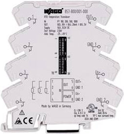 WAGO Configureerbare temperatuurmeetomvormer voor Pt-sensoren en weerstanden 857-800