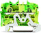 Wago TOPJOB® S 2-draads aardklem; 2,5 mm²; geschikt voor Ex e II-toepassingen; Markering aan zijkant en in het midden; voor draagrail 35 x 15 en 35 x 7,5; Push-in CAGE CLAMP®; 2,50 mm²; groen-geel