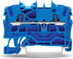 Wago TOPJOB® S 2-draads rijgklem; 2,5 mm²; geschikt voor Ex e II en Ex e i-toepassingen; Markering aan zijkant en in het midden; voor draagrail 35 x 15 en 35 x 7,5; Push-in CAGE CLAMP®; 2,50 mm²; blauw