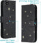 iMoshion Hoesje Geschikt voor iPhone SE (2022) / SE (2020) / 8 / 7 Hoesje Met Pasjeshouder - iMoshion Design Softcase Bookcase - Goud / Zwart / Stars Gold