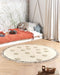 WAHAR - Laagpolig vloerkleed - Beige - 140 cm - Katoen