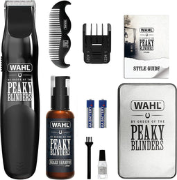 Wahl - Peaky Blinders - 5 Delig - Baardtrimmer set - Precisie Trimmer - Baardshampoo - Kam - Limited Edition