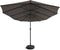 LIFA GARDEN - Dubbele Parasol - Waterdicht met Hoes - Antraciet 450 x 270 cm