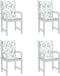 vidaXL - Stoelkussens - 4 - st - lage - rug - bladpatroon - stof