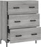 vidaXL - Dressoir - 69,5x34x90 - cm - bewerkt - hout - grijs - sonoma - eikenkleurig