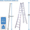 Waku Ladders Multifunctionele Ladder - 4x6 Treeds - Werkhoogte 7.30m