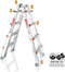 Waku Ladders Telescoopladder vouwladder - 4x4 treden - Werkhoogte 4.20m