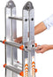 Waku Ladders Telescoopladder vouwladder - 4x4 treden - Werkhoogte 4.20m