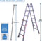 Waku Ladders Telescoopladder vouwladder - 4x4 treden - Werkhoogte 4.20m