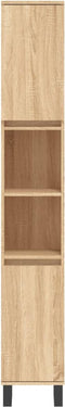vidaXL - Badkamerkast - 30x30x190 - cm - bewerkt - hout - sonoma - eikenkleurig