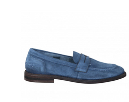 Walk in the Park Instapschoenen D104 Suede - Dames - Blauw - Maat 37